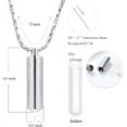 thumbnail image 2 of Cremation Jewelry for Ashes Pendant Urn Necklace Cylinder with Glass Vial Keepsake Ashes Memorial Jewelry, 2 of 6