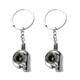 thumbnail image 1 of Llaveros creativos con turbocompresor, llaveros, adorno para mochila (plateado), 2 uds., 1 of 6