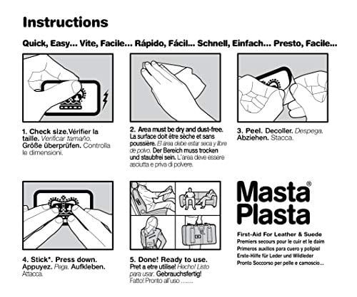 Self-Adhesive Instant Suede Leather Repair Patch, Premium Fabric Patch First Aid for Sofas, Car Seats and More Sticky Leather Repair Patch - MastaPlasta (4 in. x 2.4 in, Suede Brown)