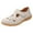 Beige, variant on Wide Width Flats for Women Comfortable Closed Toe Casual Hollow Out Orthotic Wedge Arch Support Slip on Flats