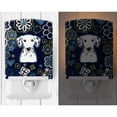 thumbnail image 2 of Caroline's Treasures BB5061CNL Blue Flowers Dalmatian Ceramic Night Light, 6x4x3", multicolor, 2 of 2