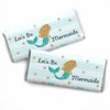 Big Dot of Happiness Let's Be Mermaids - Candy Bar Wrappers Baby Shower or Birthday Party Favors - Set of 24