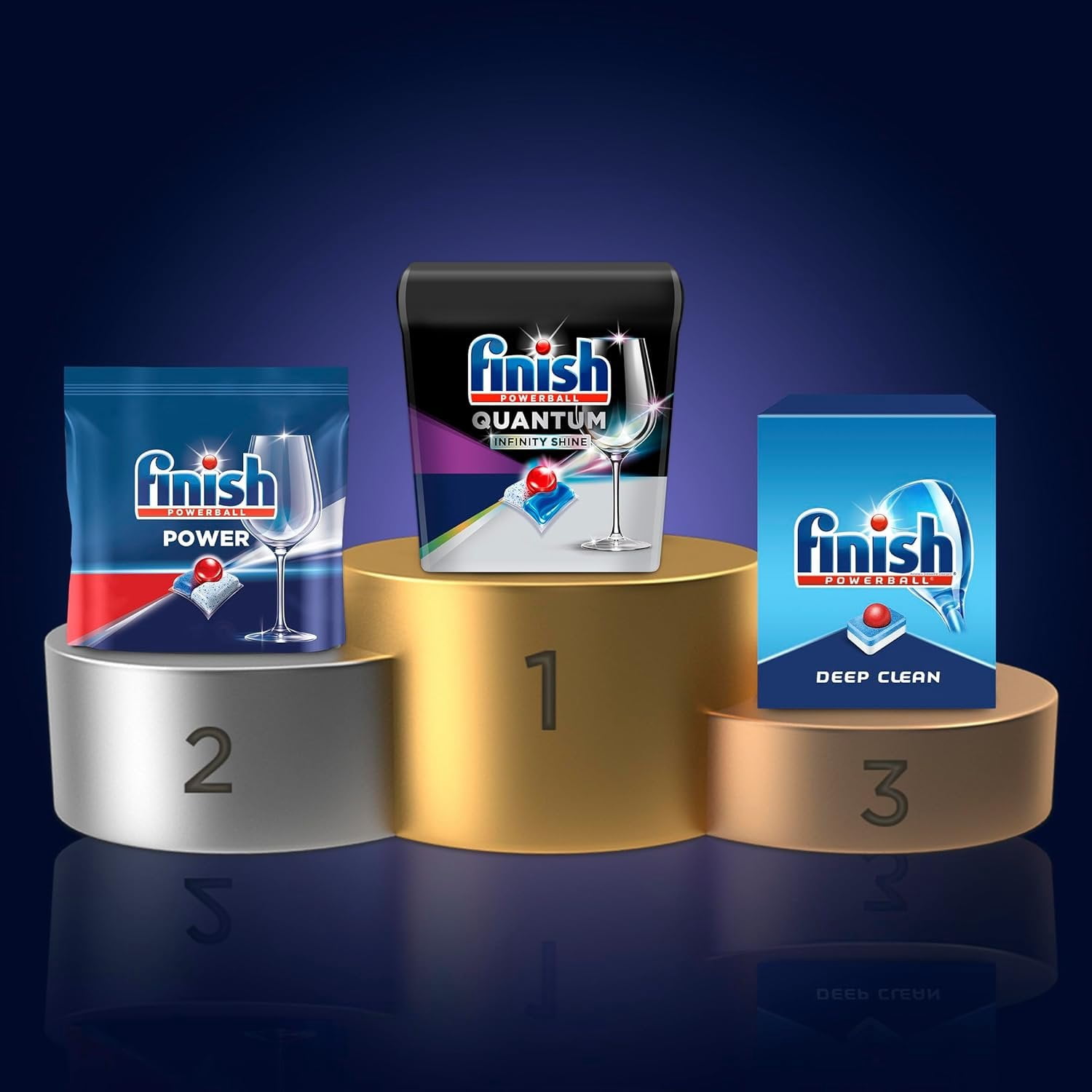 Finish Quantum Infinity Shine - 70 Count - Dishwasher Detergent - Powerball - Our Best Ever Clean and Shine - Dishwashing Tablets - Dish Tabs, 3 count