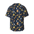 thumbnail image 6 of Lsque Scarf Ski Shoes sock print Men's Cuban Collar Short Sleeve Shirt Summer Beachwear Casual Button Down Fashionable Vacation Leisure Shirt-X-Large, 6 of 7