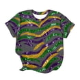 thumbnail image 4 of Graphic Tees for Women Carnival Graphic Short Sleeve Tee Crewneck Top Summer Wardrobe Shirt for Women, 4 of 4