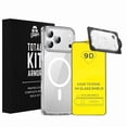 thumbnail image 1 of Mr. Gadgets Total Kit Armor Funda Transparente Magnética Con Animación Mica Pantalla Completa Cristal Templado 9d Mica Cámara Proteccion Para iPhone Magsafe 3 En 1 Compatible iPhone 17 Pro 2025, 1 of 9