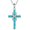 Cross C, variant on Genuine Turquoise Cross Necklace With CZ, 925 Sterling Silver Vintage Pave Diamond Cross Turquoise Pendant, Boho Southwestern Jewelry for Women