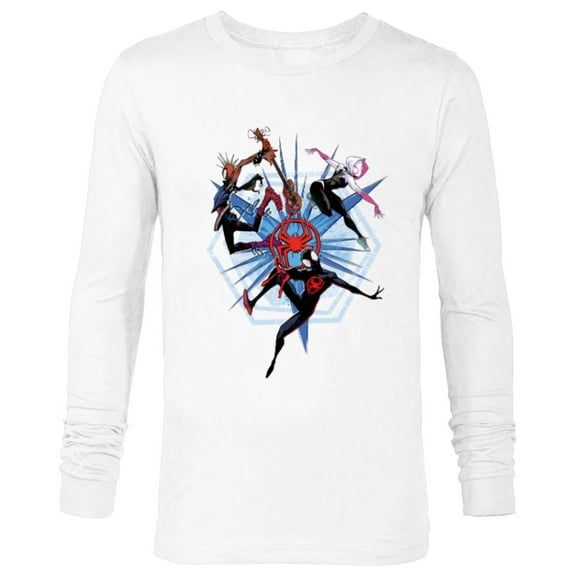 Marvel Spider-Man: Across the Spider-Verse Miles Gwen Hobie - Long Sleeve T-Shirt for Men - Customized-White