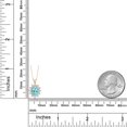 thumbnail image 3 of Gem Stone King 18K Yellow Gold Plated Silver Blue Apatite and White Zirconia Pendant Necklace for Women (1.80 Cttw, Gemstone Birthstone, Oval 8X6MM, with 18 inch Chain), 3 of 6