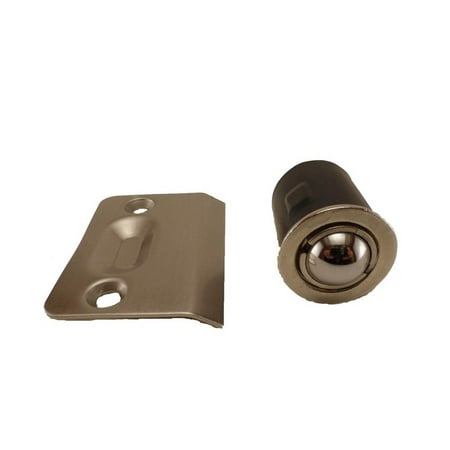 Satin Nickel Latch - 61960 Closet Door Ball Catch Drive-in Satin Nickel SN Adjustable Steel