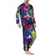 thumbnail image 2 of Balery Neon Pop Art Pitbull Pijama para Hombre de Dos Piezas con Manga Larga, Conjunto de Dormir y Descanso Suave con Bolsillos-XX-Large, 2 of 7