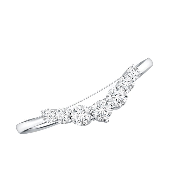 Rosec Jewels Certified Moissanite Nesting Ring - D-VS1 Quality Certified Moissanite Enhancer for Engagement Ring, 925 Sterling Silver, US 4.00