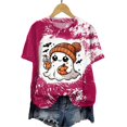 thumbnail image 2 of enyan Tee Pumpkin Graphic Cute Ghost Tops Tee Fall Short Sleeve Tops Oversized Tshirts Teen Aesthetic Clothing Halloween Shirts for Women Funny Hot Pink,XL, 2 of 5