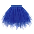 thumbnail image 2 of Tulle Skirts for Women High Waisted Irregular Mesh Layered A Line Mini Tutu Skirt Elegant Puffy Fairy Skirts, 2 of 3