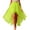 Yellow, variant on Angala Colorful Layered Mesh Skirt Asymmetrical High Waist Elastic Waistband Flowy Chiffon Tiered Ruffle Hem Design Beautiful Casual Women's Skirt