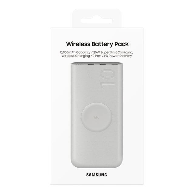 Cargador Power Bank Inalámbrico Samsung 25w 10.000 Mah Color Beige