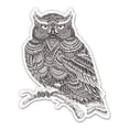 thumbnail image 1 of Owl Ink Illustration - 3" Vinyl Sticker - For Car Laptop I-Pad Phone Helmet Hard Hat - Waterproof Decal, 1 of 1