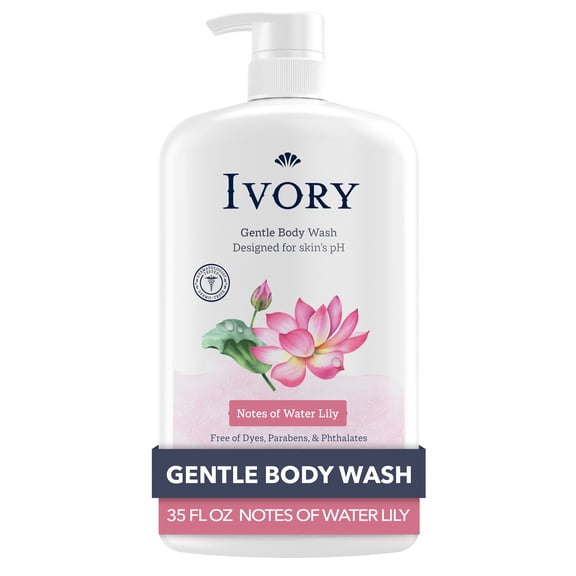 Ivory Body Wash, Mild & Gentle, Water Lily Scent, 35 fl oz