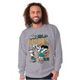 thumbnail image 5 of Cool Fighting Popeye Hard Knock Life Men's Crewneck Sweatshirt Brisco Brands S, 5 of 6