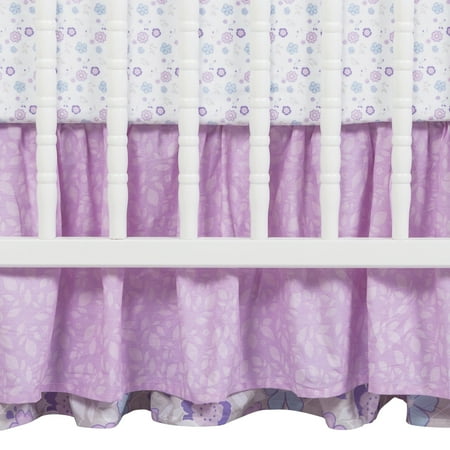 Trend Lab Grace 5 Piece Crib Bedding Set Purple Blue Gray And