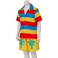 thumbnail image 2 of Men's Bermuda Merlin Fancy Shirt Shorts Set Merlin's Outfits Suit, 2 of 7