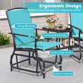 thumbnail image 6 of Costway Steel Outdoor Glider Chairs - Set of 2, Turquoise, 6 of 9