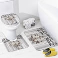 thumbnail image 4 of 4pcs Rustic Flower Shower Curtain Set Bathroom Sets with Rugs and Accessories Non-Slip Rugs,Toilet Lid Cover and Bath Mat, 4 of 7