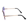 thumbnail image 3 of Womens Rhinestone Jewel Hinge Rimless Oversize Cat Eye Butterfly Sunglasses Gold Blue Pink, 3 of 4