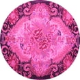 thumbnail image 1 of Ahgly Company Indoor Round Medallion Pink French Area Rugs, 7' Round, 1 of 4