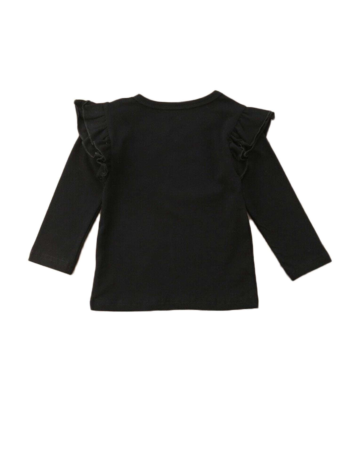 baby girl black long sleeve top