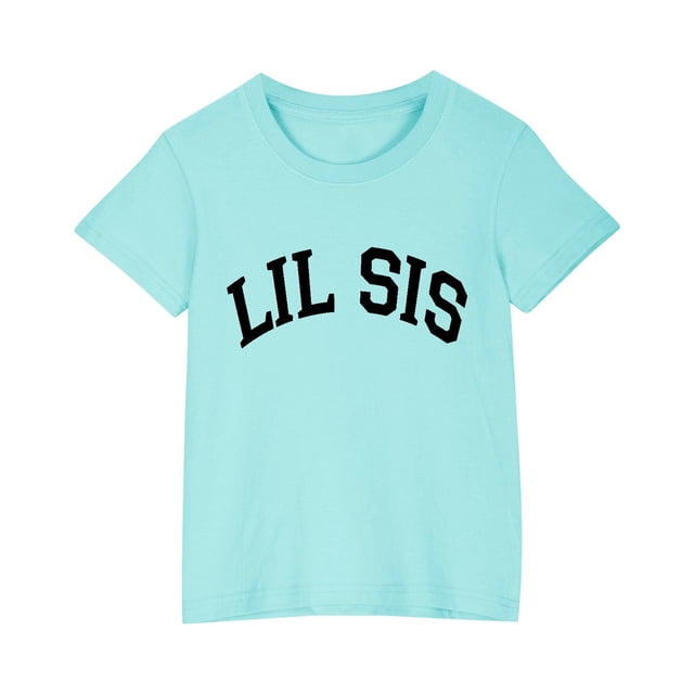 Mgmyaa T-Shirts à Manches Courtes pour Garçons et Filles, T-Shirts Graphiques d'Été pour Enfants, Col Rond, Imprimé Lettre Basique, Blouses 3-10 Ans