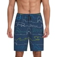 thumbnail image 2 of Picia Shark Pajama Shorts for Men, Men's Pajama Bottoms, Sleepwear,Short Pajama Pants-3X-Large, 2 of 9