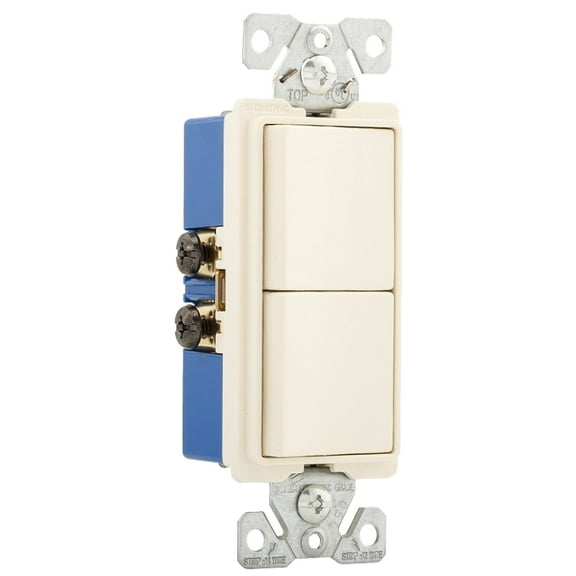 Cooper Wiring 3291341 Duplex Switch Wall Plate, Light Almond