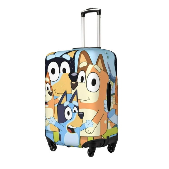 Netaao Bluey Printed Luggage Cover Durable Travel Accessories Suitcase Protector Fits 18-32 Inch Luggage(Excluding luggage)-Small