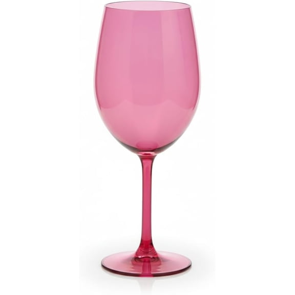 Red Cup Living-5 Oz Red Reusable Plastic Wine Cups with Stem | Shatterproof Goblets for Parties & Events | Dishwasher Safe Drinkware