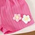 thumbnail image 6 of TOWED22 Toddler Baby Summer Clothing Sets 2 Piece Sleeveless Tank Tops and Elastic Waist Shorts Outfits Clothes(Hot Pink,2-3 Y), 6 of 6