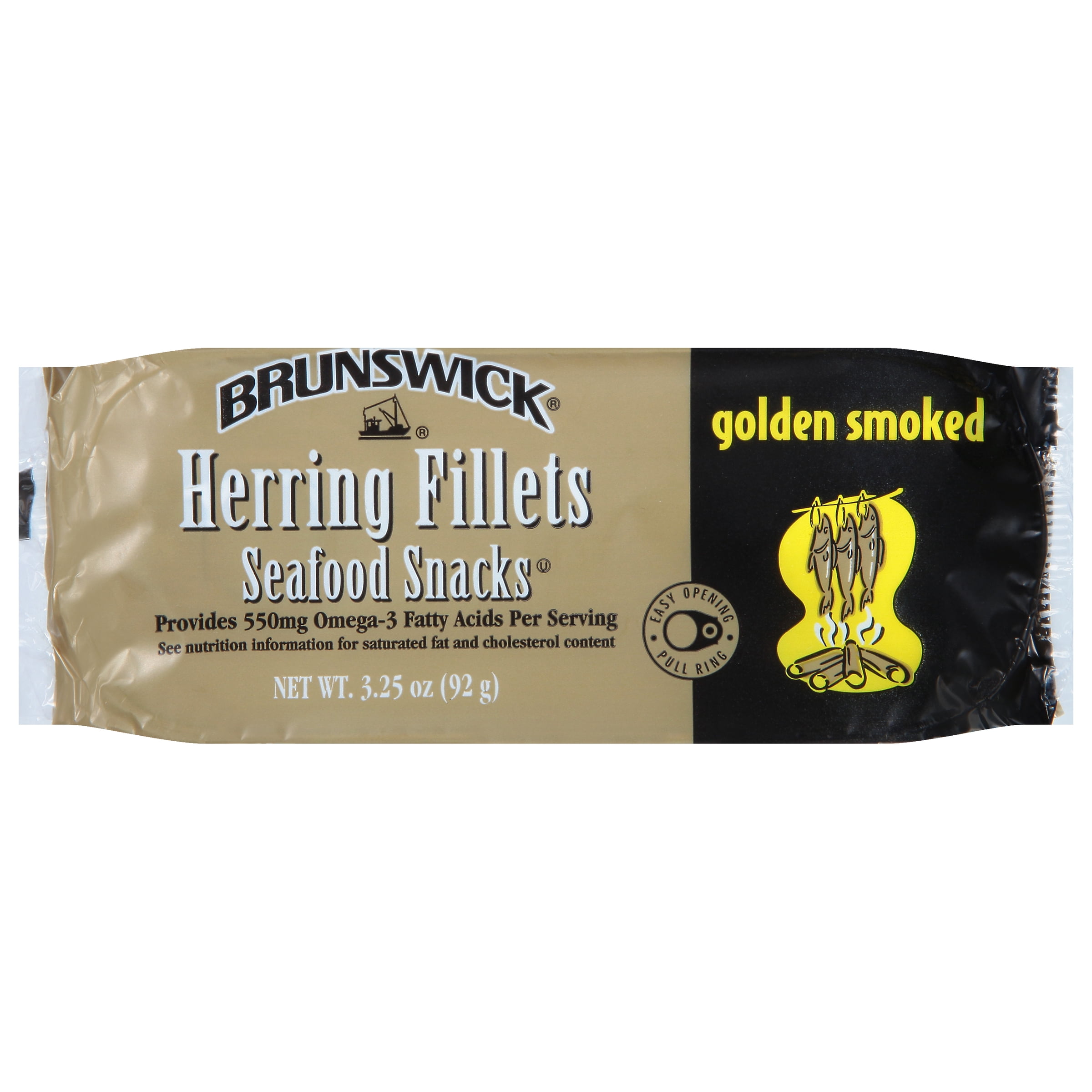 Brunswick Golden Smoked Herring Fillets, 3.25 oz can