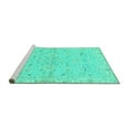 thumbnail image 2 of Ahgly Company Machine Washable Indoor Rectangle Oriental Turquoise Blue Traditional Area Rugs, 8' x 12', 2 of 4