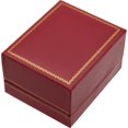 2pcs Bangle Watch Box Red Faux Leather Jewelry Gift Box 3 3/4