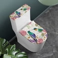 thumbnail image 2 of HELLHERO Toilet Seat Cover Hummingbird Flowers 2 Pcs Set Elastic Edge for Bathroom Home Elastic Bottom Bathroom Seat Covers, 2 of 4