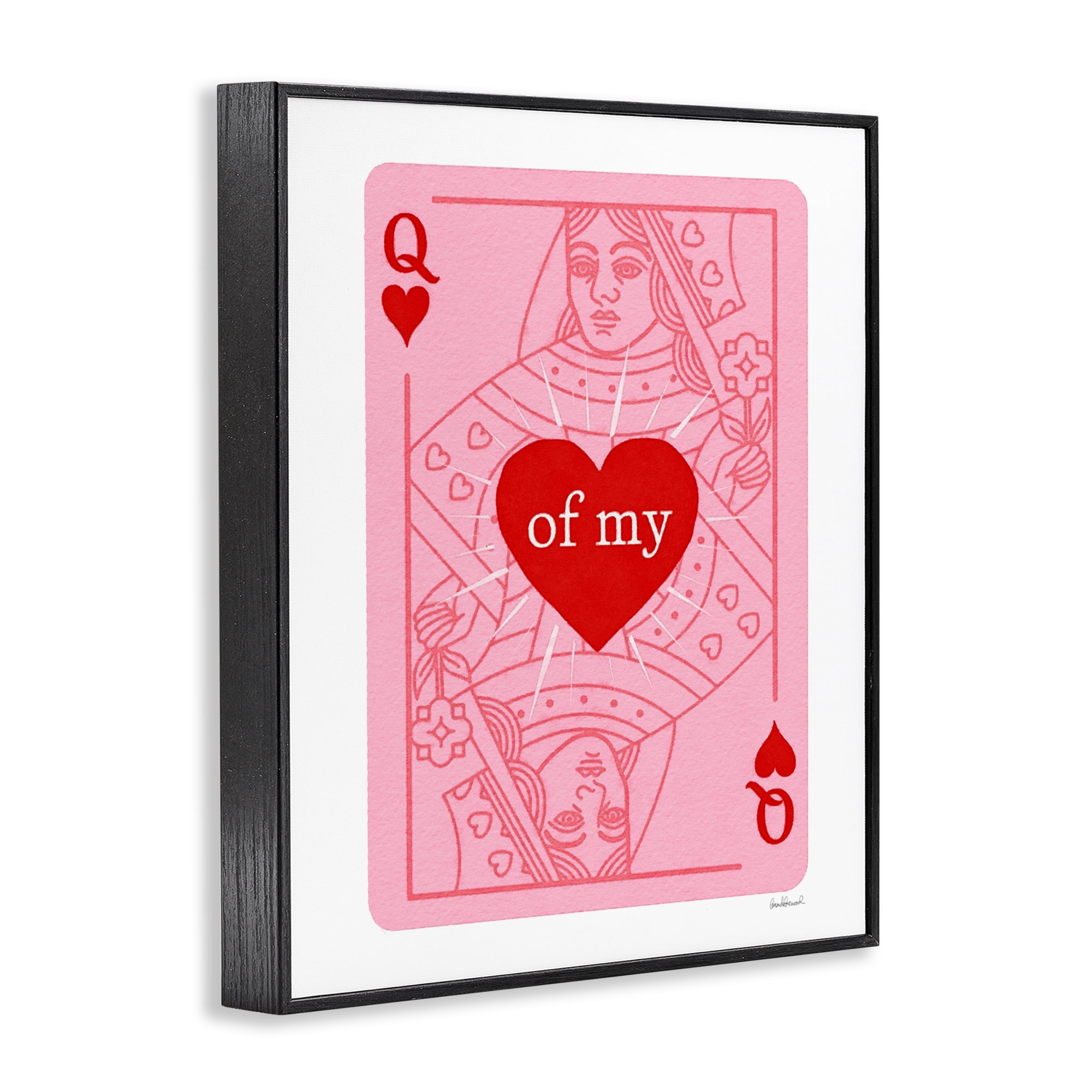 Queen Of My Heart Black Framed Giclee Art, design by Amanda Greenwood
