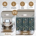 thumbnail image 6 of Green Dinosaur Window Privacy Film, Vintage Letters Farm Animals Static Cling UV Sun Blocking Tint Film Heat Control Windows Films for Bedroom Bathroom, Window Stickers 23.6"x59", 6 of 8