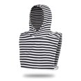thumbnail image 1 of Sudadera con capucha de diseño único a rayas blancas y negras para mujeres y niñas, 1 of 3