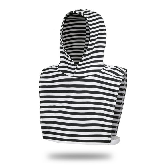 Sudadera con capucha de diseño único a rayas blancas y negras para mujeres y niñas