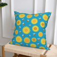 thumbnail image 6 of Throw Pillow Covers, Bee sunflower Soft Square Pillow Cases with Invisible Zipper for Couch Bed Sofa, Farmhouse Fall Home Decor 16"x16", 6 of 7