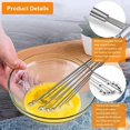 thumbnail image 2 of Juego de 2 batidores de cocina, batidor de bolas de acero inoxidable para cocinar, batir, revolver o mezclar, batidor de mano de acero inoxidable, mini batidor de 10 y 12 pulgadas - plateado Sailing Electrónica, 2 of 5