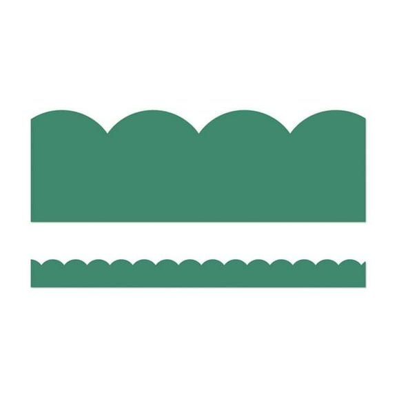 Carson Dellosa Education Grow Together Jade Green Scalloped Borders, 39 Feet Per Pack, 6 Packs