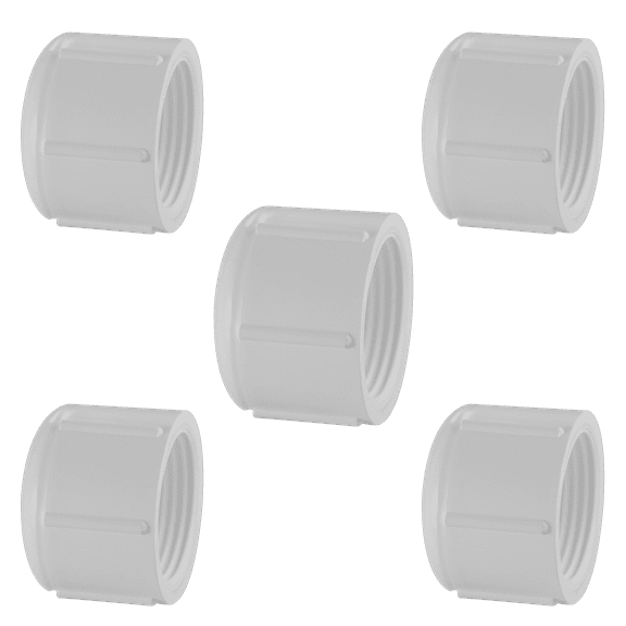 Lesso America 448 (5 Pack), Plumbing, Series PVC Pipe Fitting,Cap, SCH40,3/4"