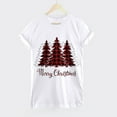 thumbnail image 3 of Haut de Sapin de Noël Femme Décontracté Col Rond Manches Courtes T-shirt Imprimé Sapin de Noël Haut, 3 of 7