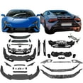 thumbnail image 2 of Ikon Motorsports Bumper Body Kits Conversion& Trunk Spoiler& Side Skirt& Muffler Compatible with 2015-2024 Lamborghini Huracan LP580-2& LP610-4& EVO, Tecnica Style Front Rear Bumper Cover Replacement, 2 of 8